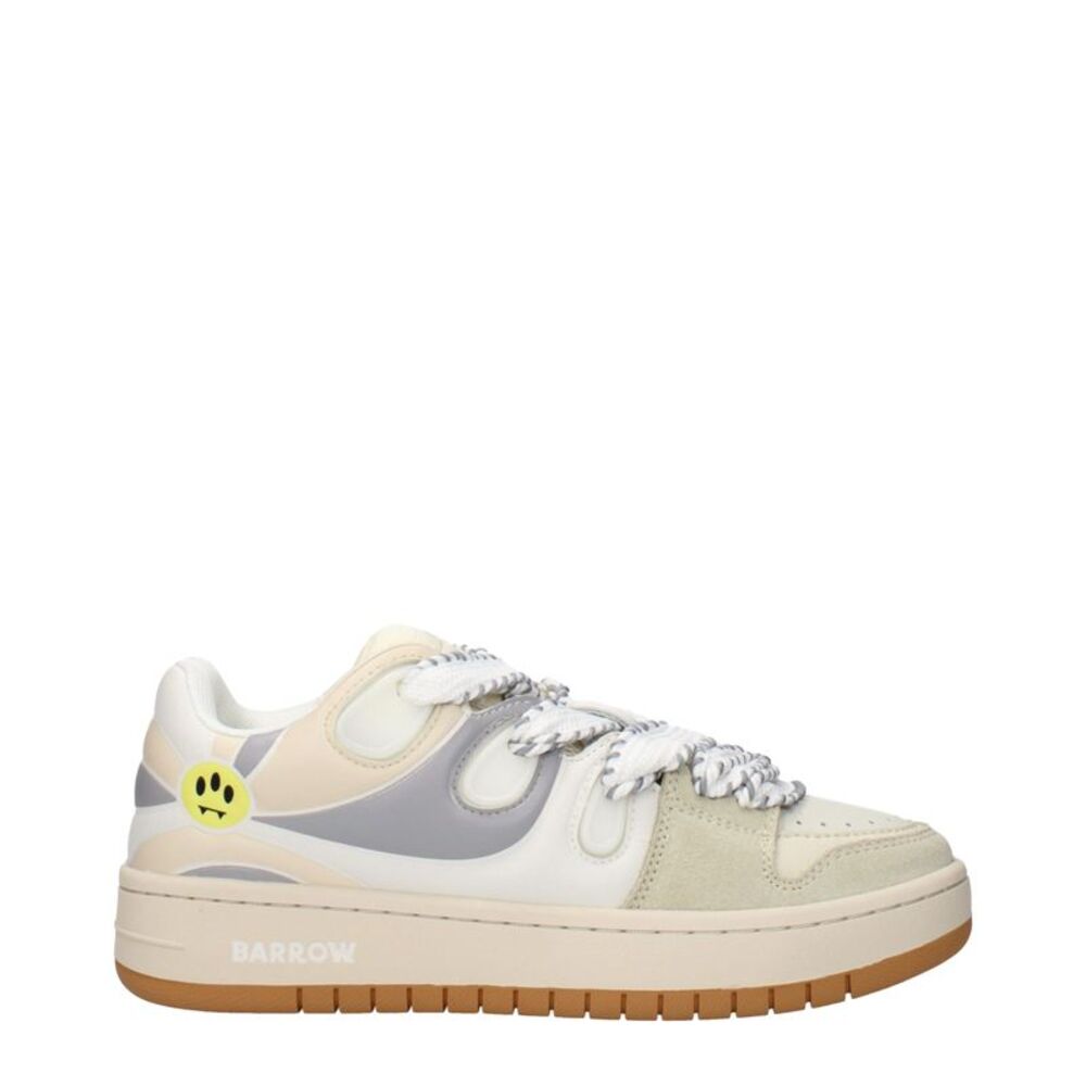 Barrow Beige Leather Low Top Women's Sneakers